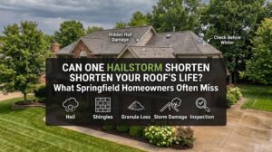 can one hailstorm shorten the life of your roof in Springfield IL