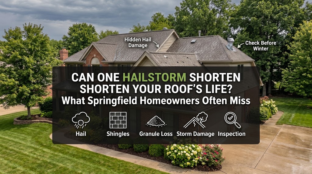 Can One Hailstorm Shorten the Life of Your Roof? What Springfield Homeowners Often Miss