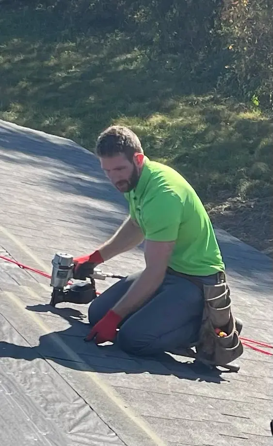 Owner with asphalt shingles on the roof, Stephen Allen