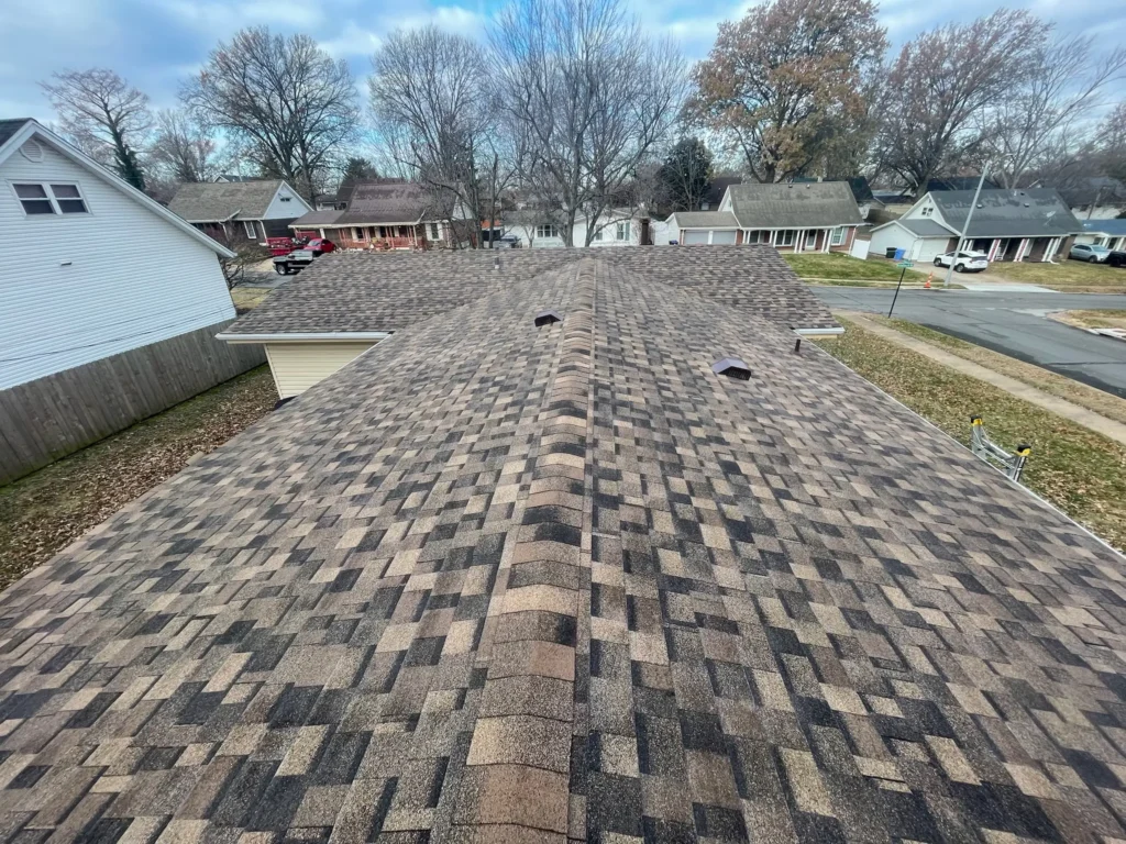 Looking west on new roof