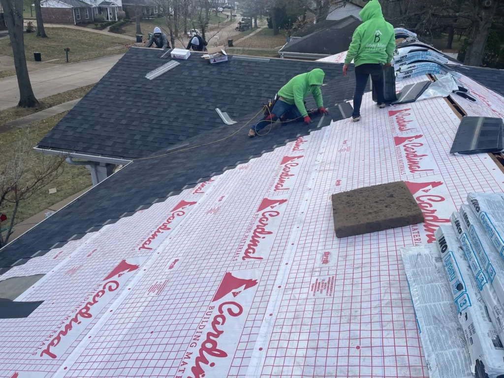 Brody Allen crew during roof replacement