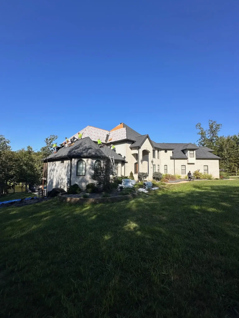 roof install in beautiful home in lake st. louis