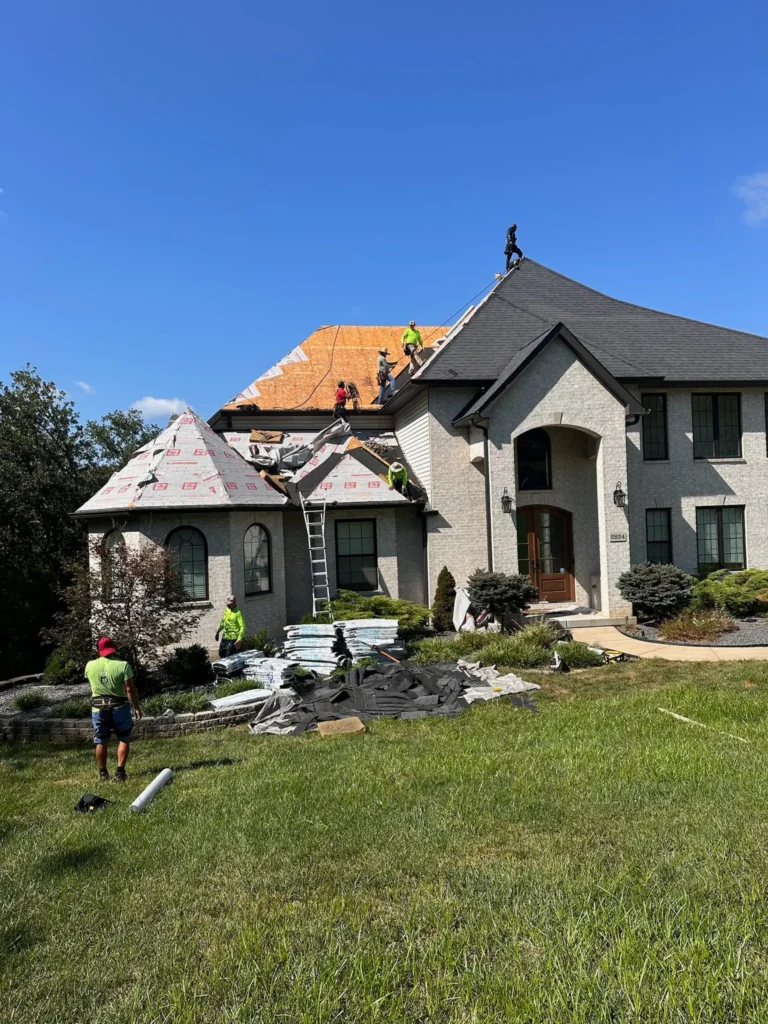 Lake St. Louis roof replacement after storm damage.