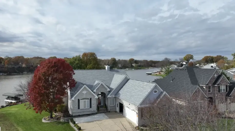 Aerial view of Lake St. Louis roof.