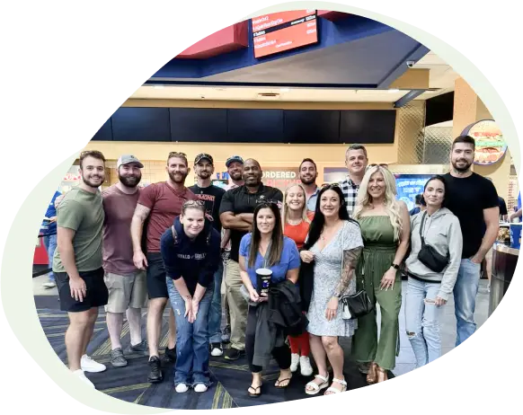 Brody Allen team event at bowling alley.